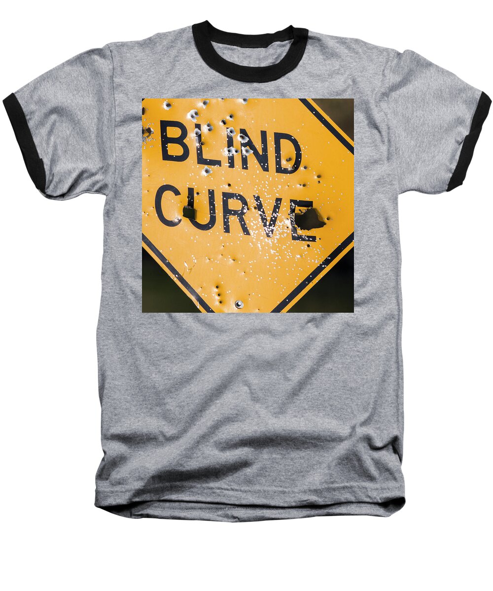 Bill Kesler Photography Baseball T-Shirt featuring the photograph Blind Curve by Bill Kesler
