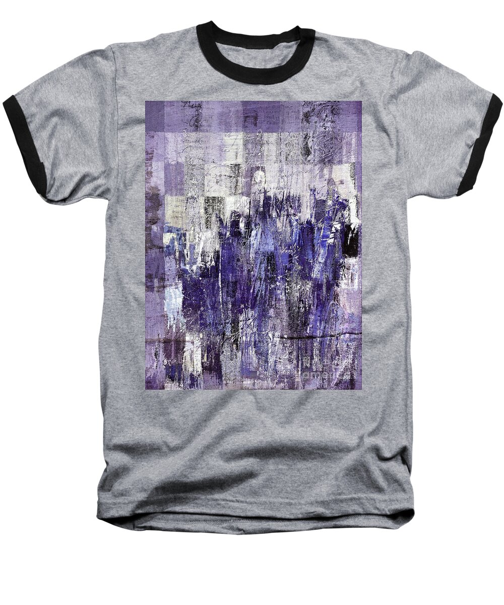 Abstract Baseball T-Shirt featuring the painting Ascension - c03xt-166at2c by Variance Collections