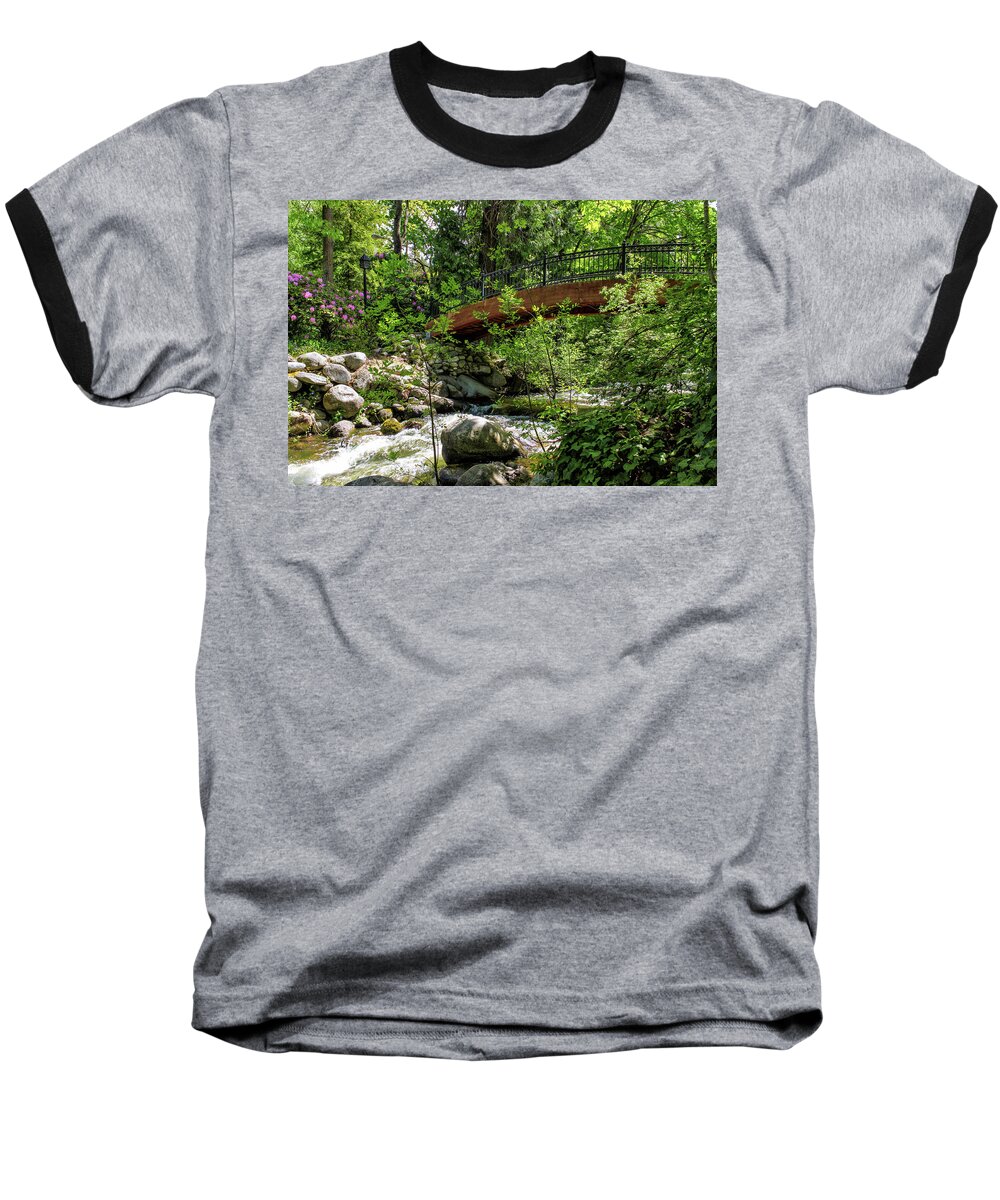 Bridge Baseball T-Shirt featuring the photograph Ashland Creek by James Eddy