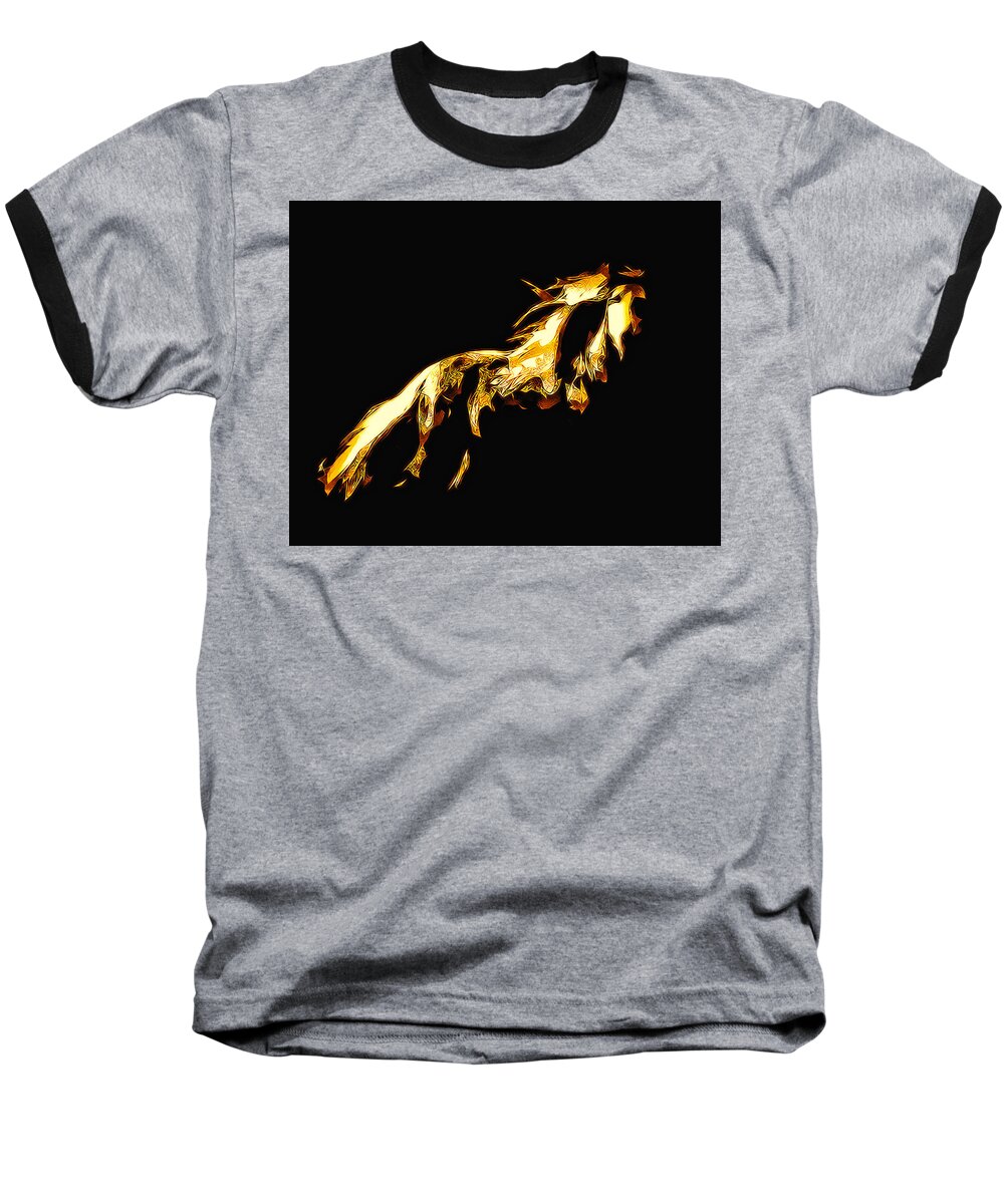 Horse Baseball T-Shirt featuring the photograph Asian Stallion by Terry Fiala