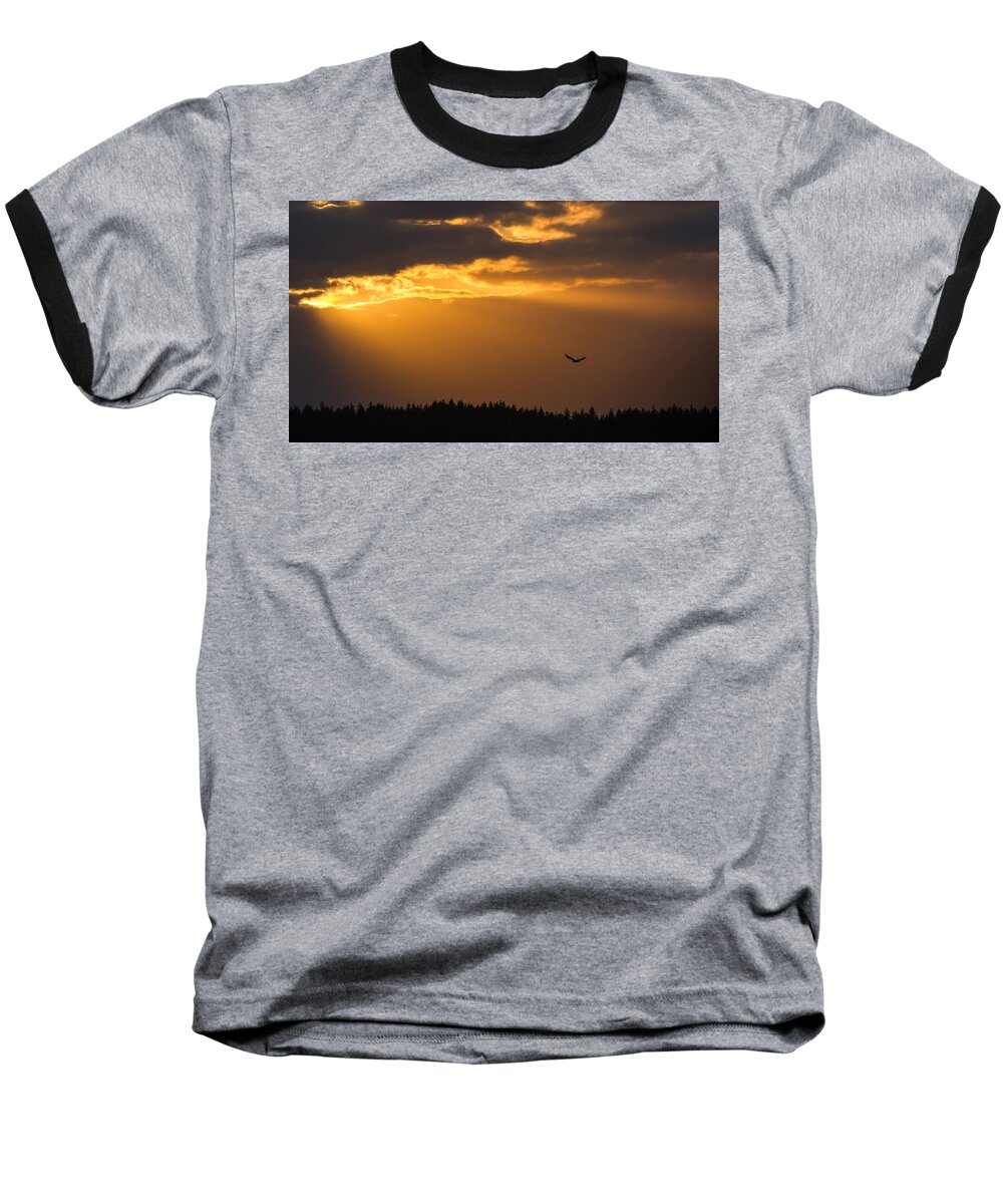 At Nightfall Baseball T-Shirt featuring the photograph At nightfall by Torbjorn Swenelius