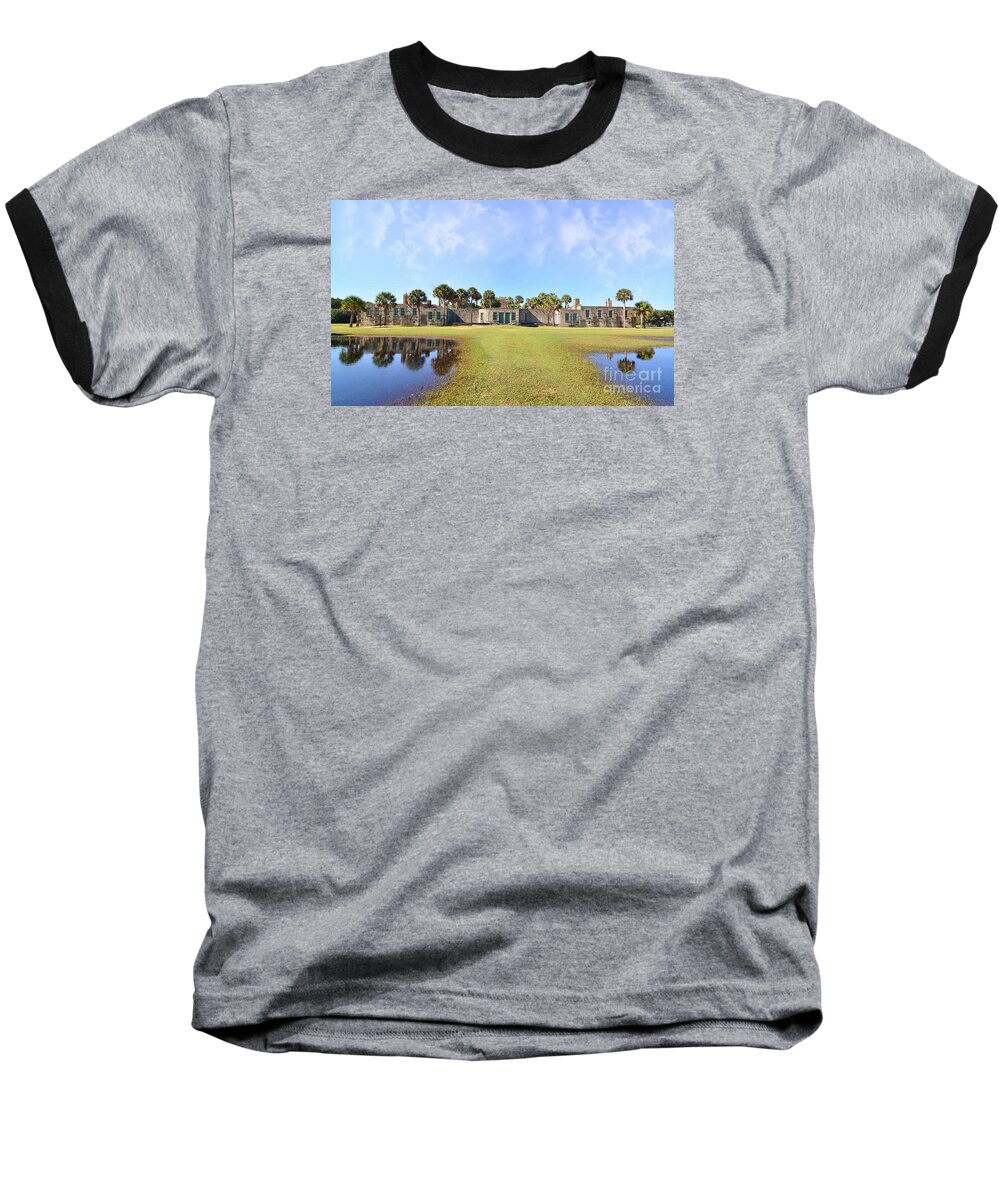 Scenic Baseball T-Shirt featuring the photograph Atalaya Castle At Huntington by Kathy Baccari