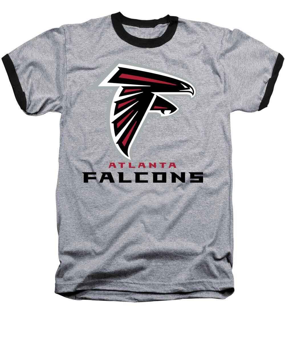 Atlanta Baseball T-Shirt featuring the mixed media Atlanta Falcons Translucent Steel by Movie Poster Prints