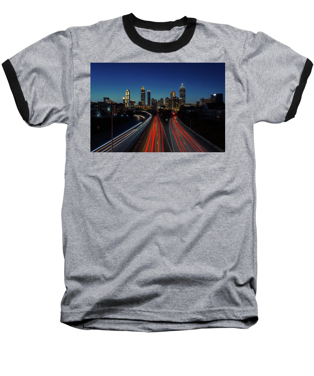 Landscape Baseball T-Shirt featuring the photograph Atlanta Skyline 1 by Kenny Thomas