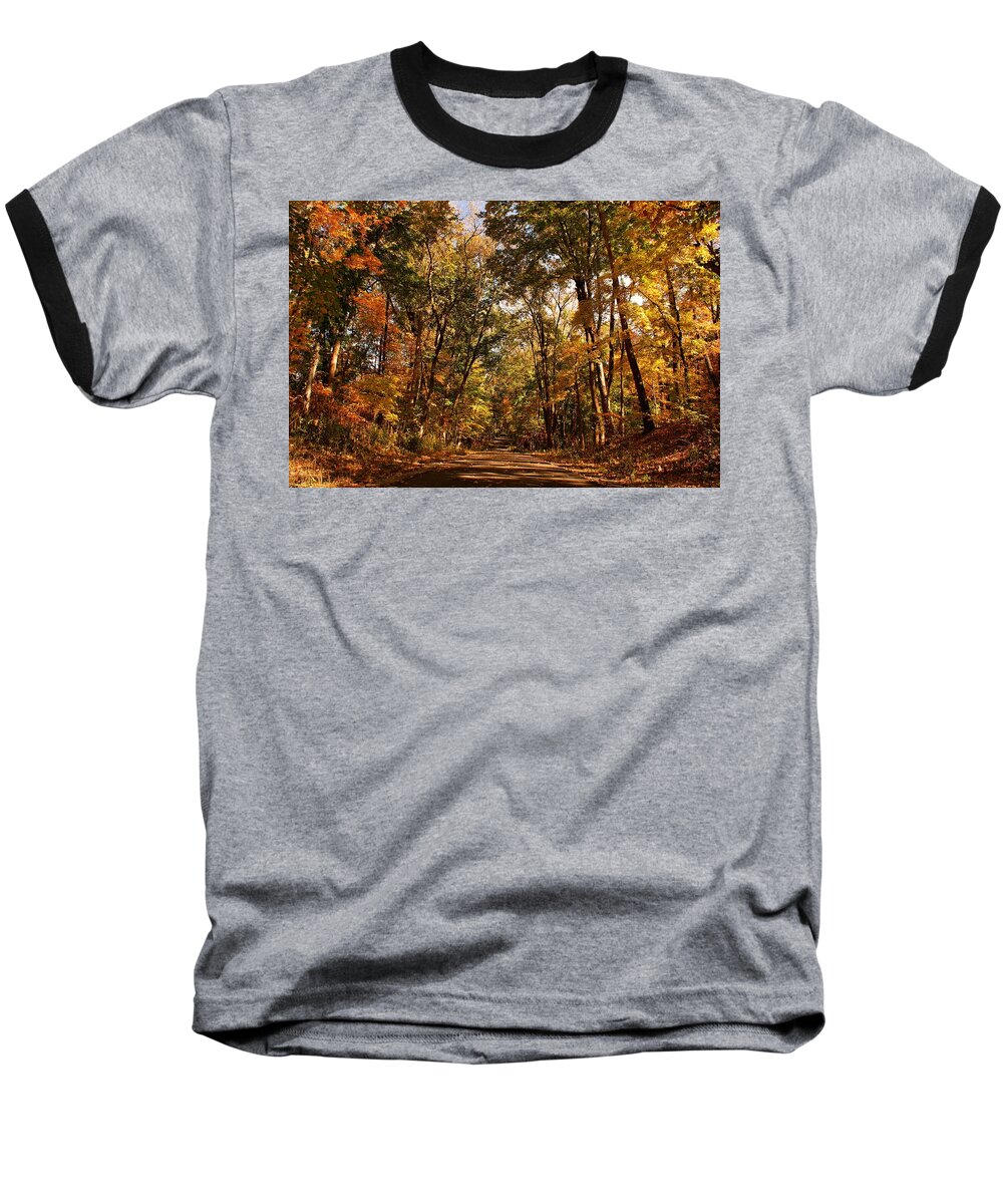 Scenery Baseball T-Shirt featuring the photograph Autumn at Audubon by Sandy Keeton