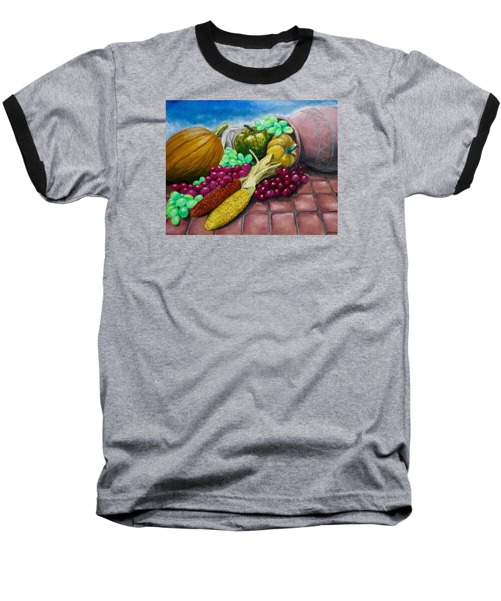 Painting Baseball T-Shirt featuring the painting Autumn by Geni Gorani