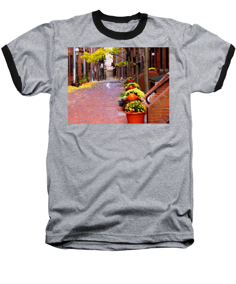 Boston Baseball T-Shirt featuring the photograph Autumn in the North End by Bruce Carpenter