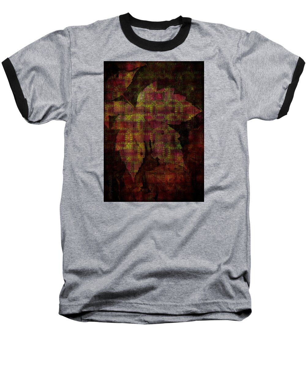 Autumn Baseball T-Shirt featuring the digital art Autumn Is Here by Mimulux Patricia No