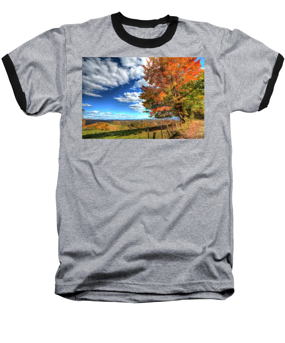 Autumn Baseball T-Shirt featuring the photograph Autumn on the Windfall by Dale R Carlson