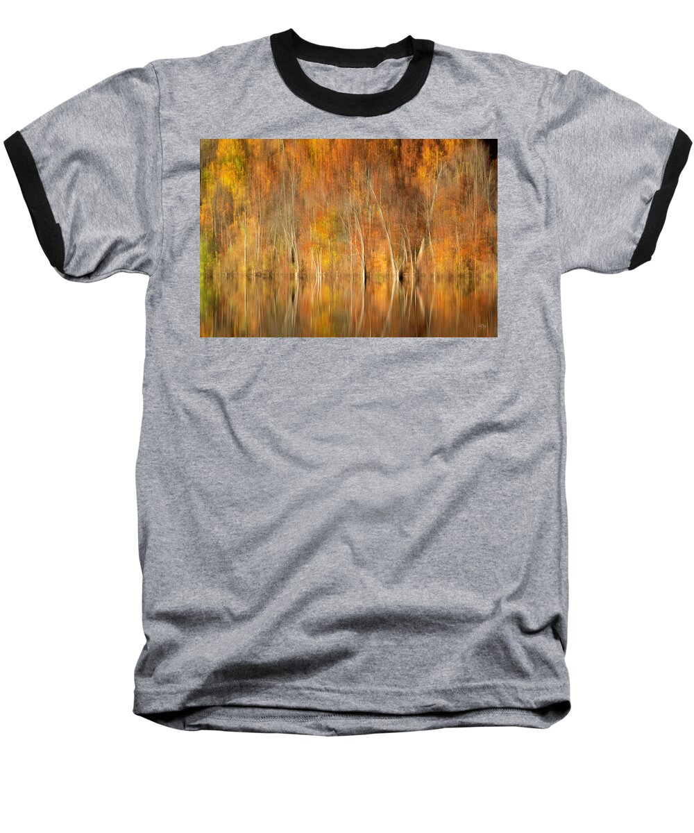 Color Baseball T-Shirt featuring the photograph Autumns Final Palette by Everet Regal