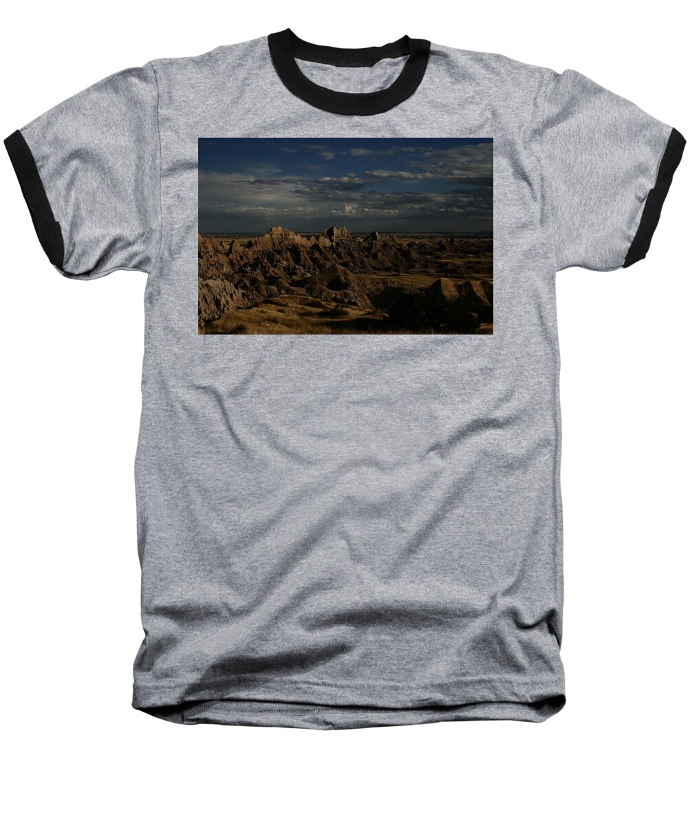 Badlands Baseball T-Shirt featuring the photograph Badlands National Park by Benjamin Dahl