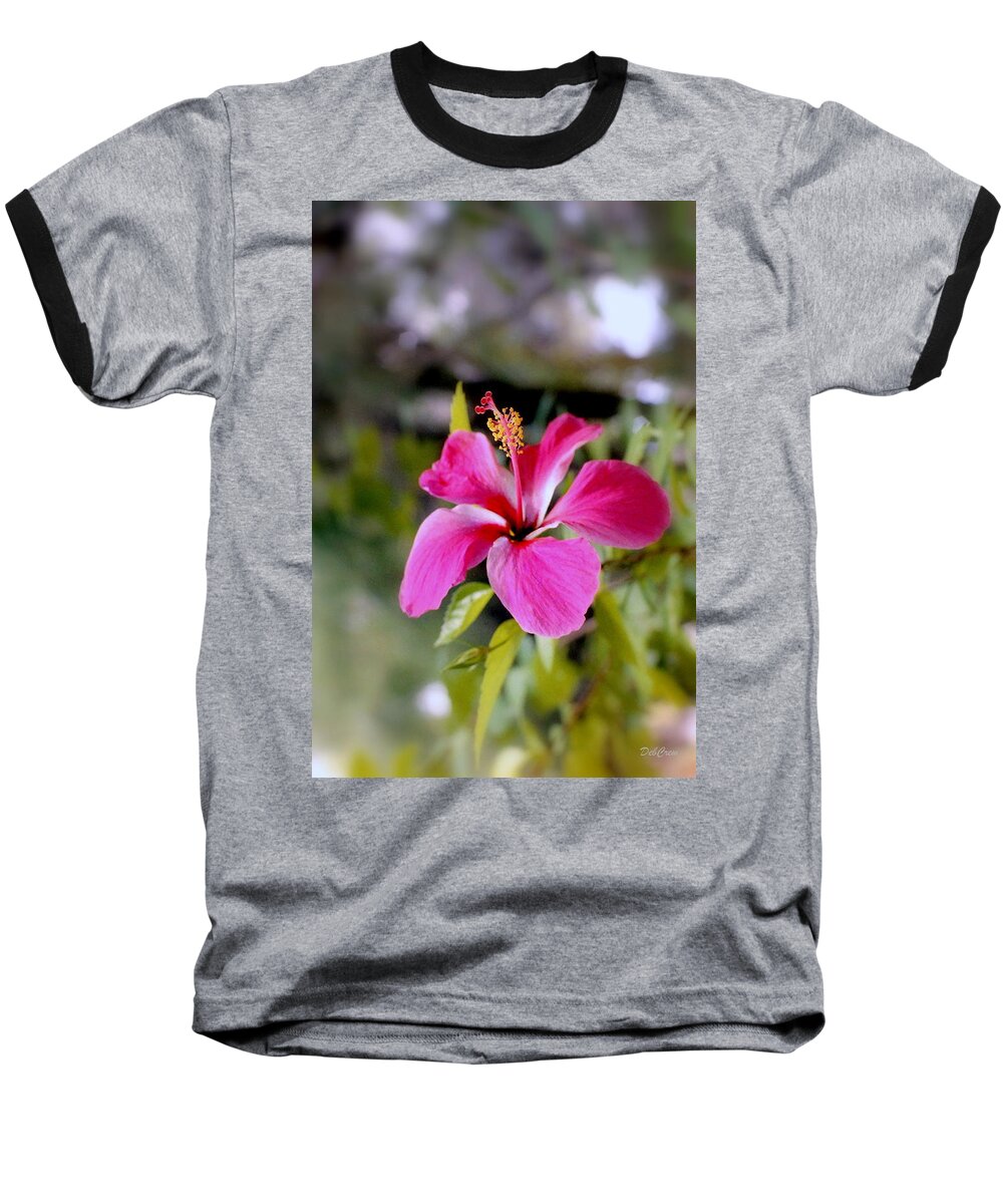 Flowers Baseball T-Shirt featuring the photograph Bahamian Flower by Deborah Crew-Johnson