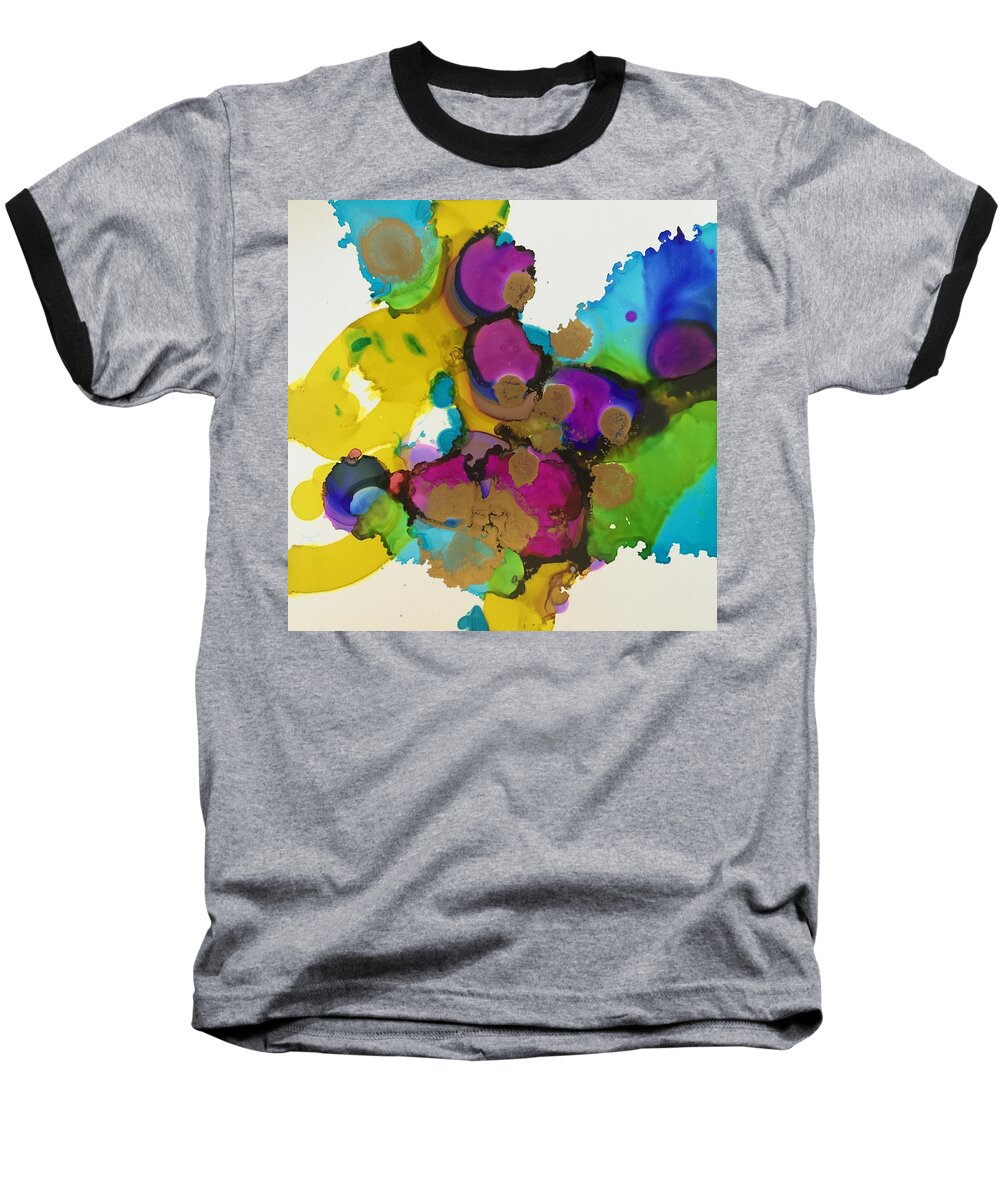 Abstract Baseball T-Shirt featuring the painting Be More You by Tara Moorman