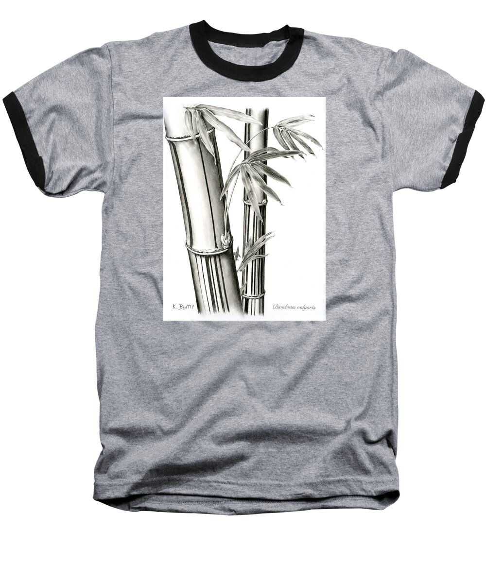 Drawing Baseball T-Shirt featuring the drawing Bamboo by Karla Beatty