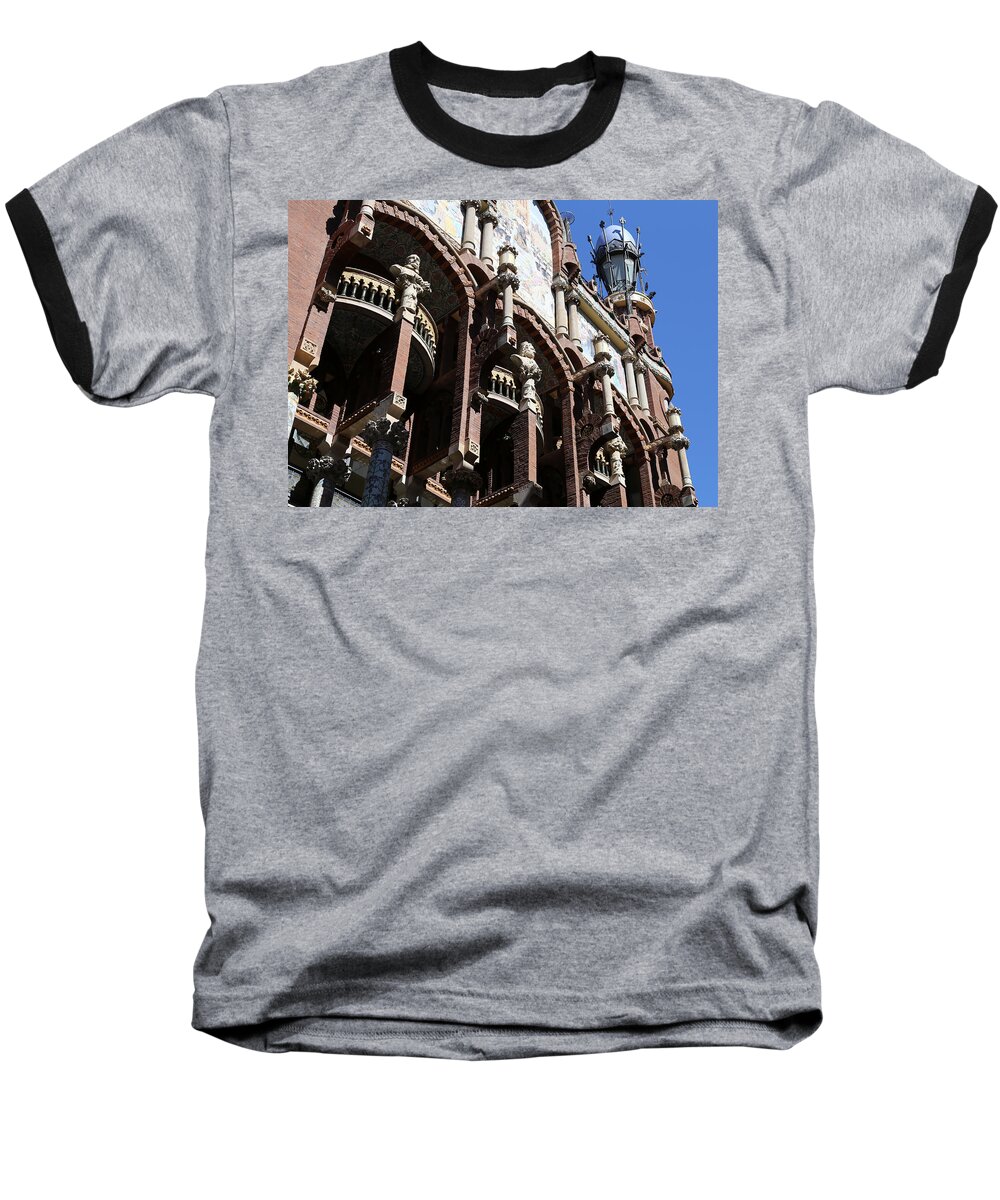 Palau De La Musica Barcelona Baseball T-Shirt featuring the photograph Barcelona 4 by Andrew Fare