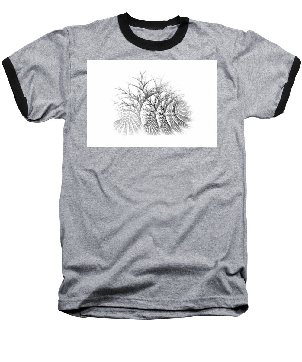 Trees Baseball T-Shirt featuring the digital art Bare Trees Daylight by Doug Morgan
