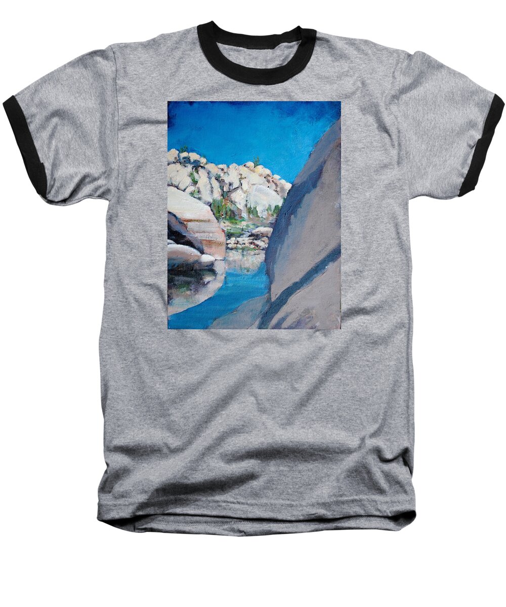 Barker Dam Baseball T-Shirt featuring the painting Barker Dam by Richard Willson