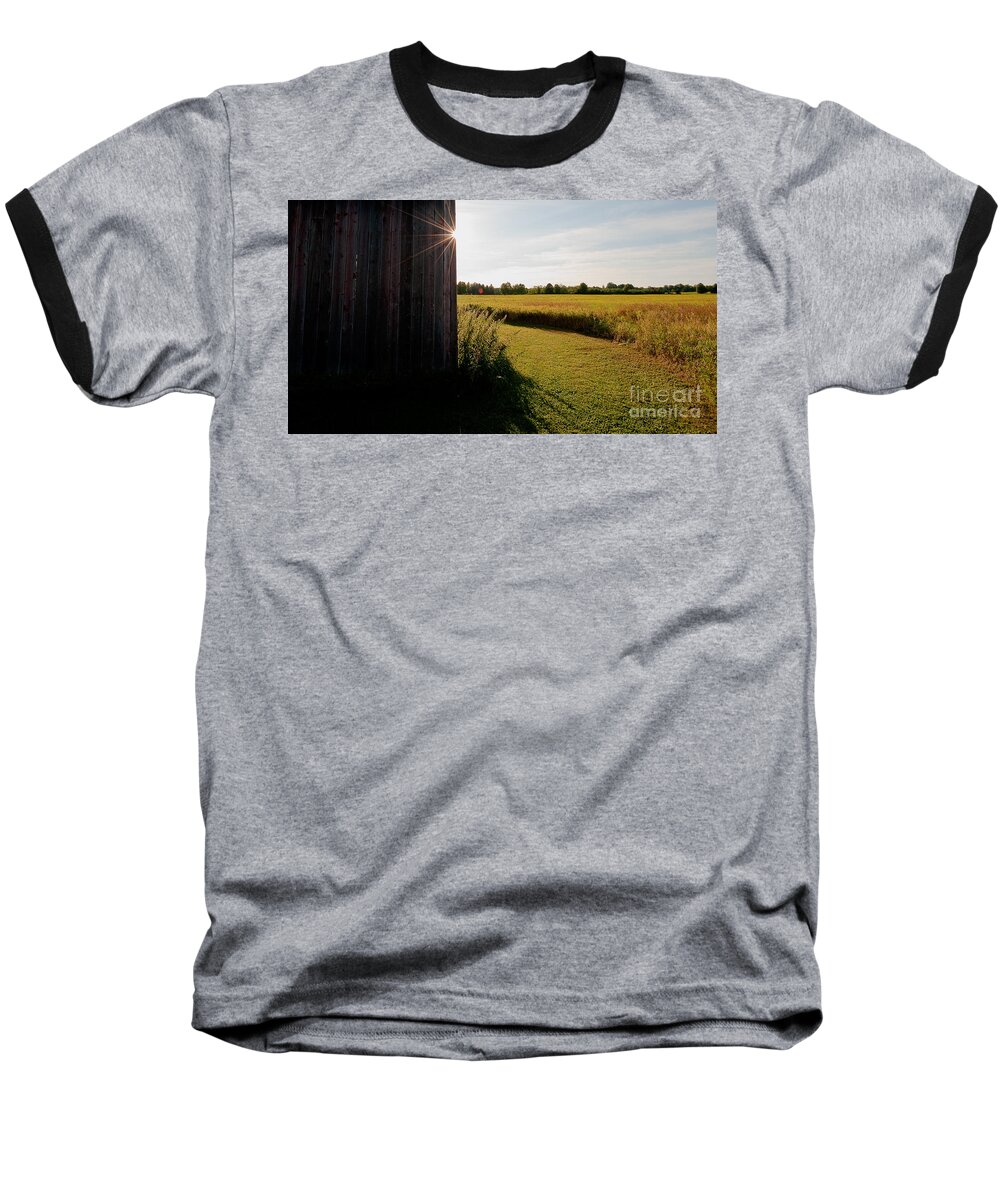 Barn Baseball T-Shirt featuring the photograph Barn Highlight by Steven Dunn