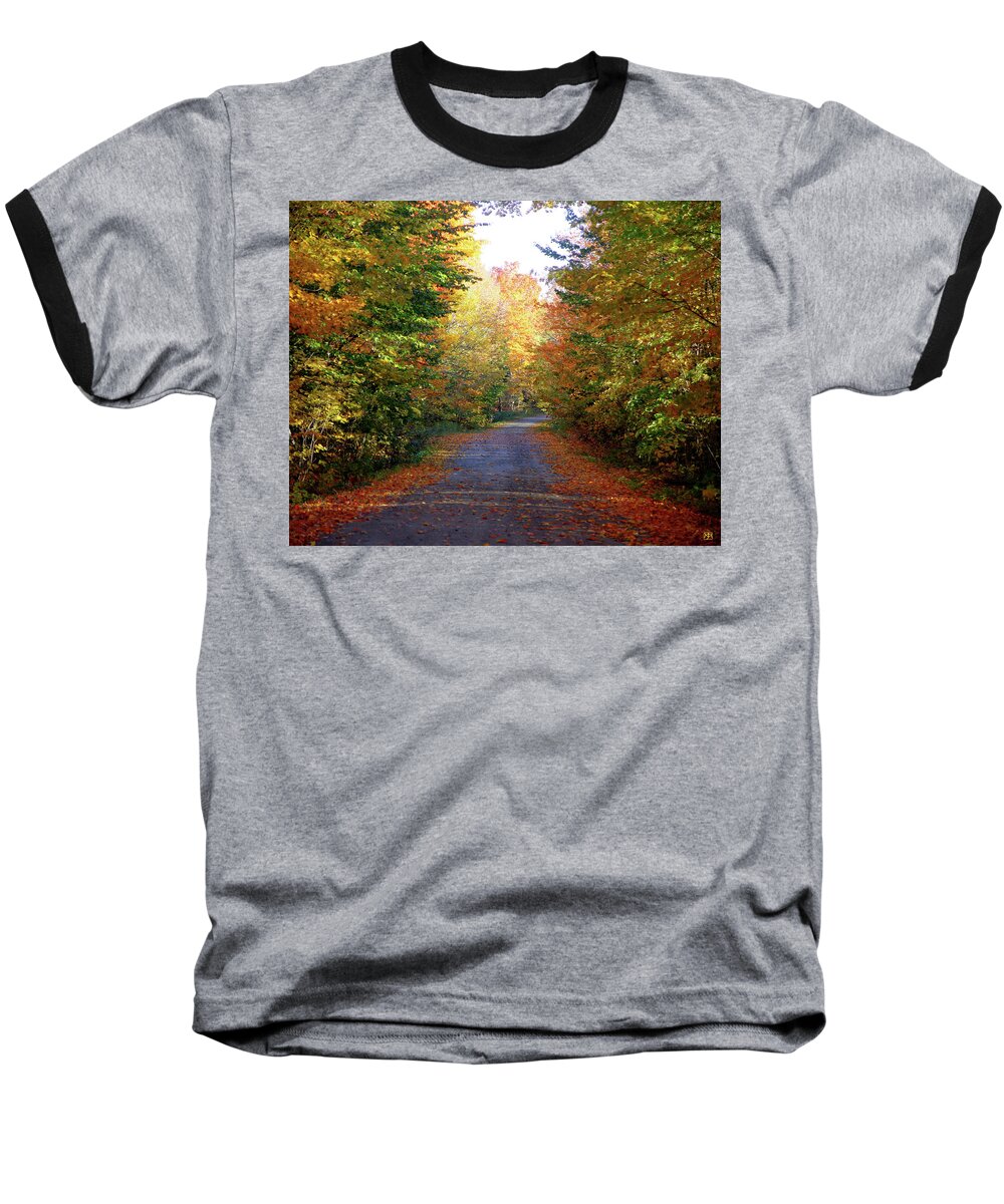 Barnes Road Baseball T-Shirt featuring the photograph Barnes Road - cropped by John Meader