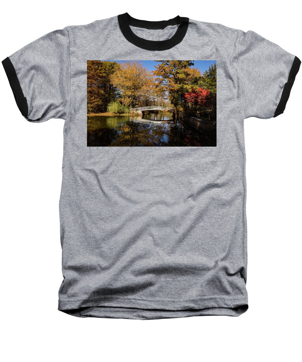 Jay Stockhaus Baseball T-Shirt featuring the photograph Bartlett Arboretum by Jay Stockhaus