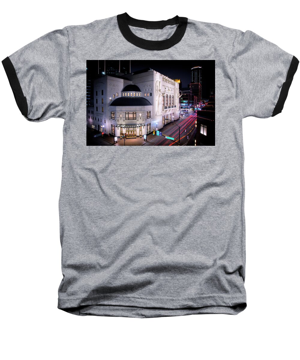 Fort Worth Baseball T-Shirt featuring the photograph Bass Hall Resplendence by Stephen Stookey