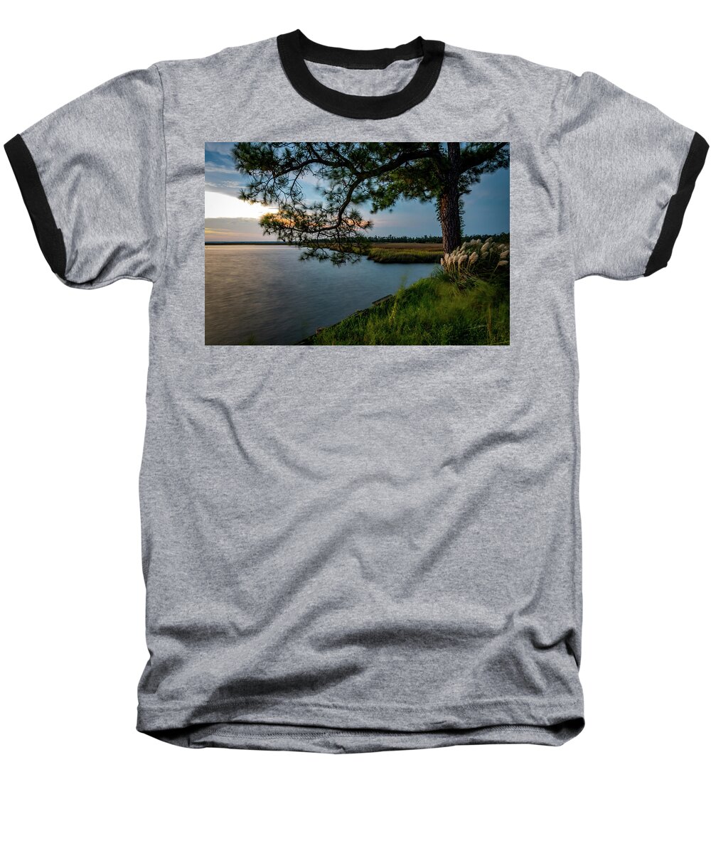 Water Baseball T-Shirt featuring the photograph Bayou Sunset by JASawyer Imaging