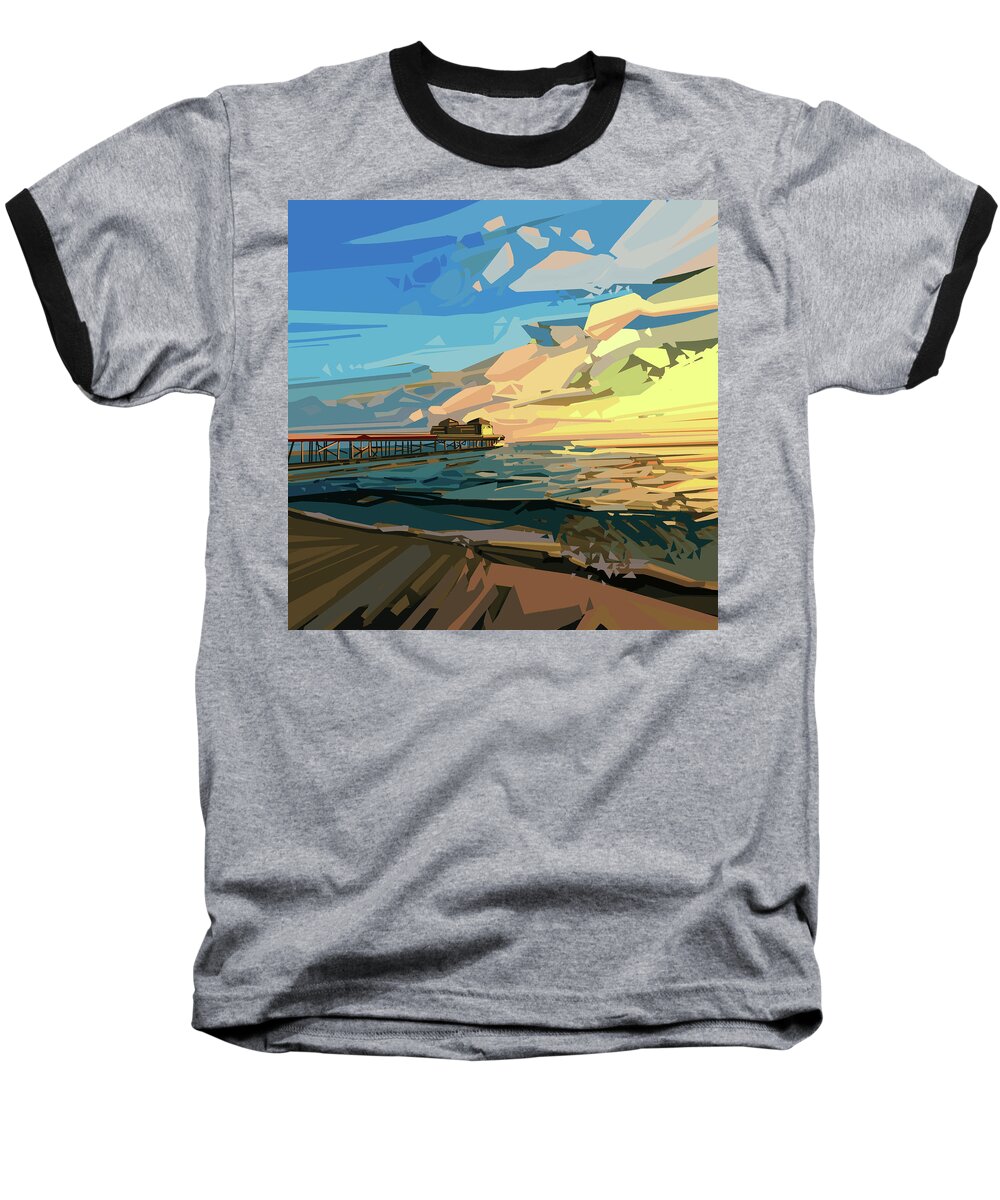 Travel Baseball T-Shirt featuring the digital art Beach by Bekim M