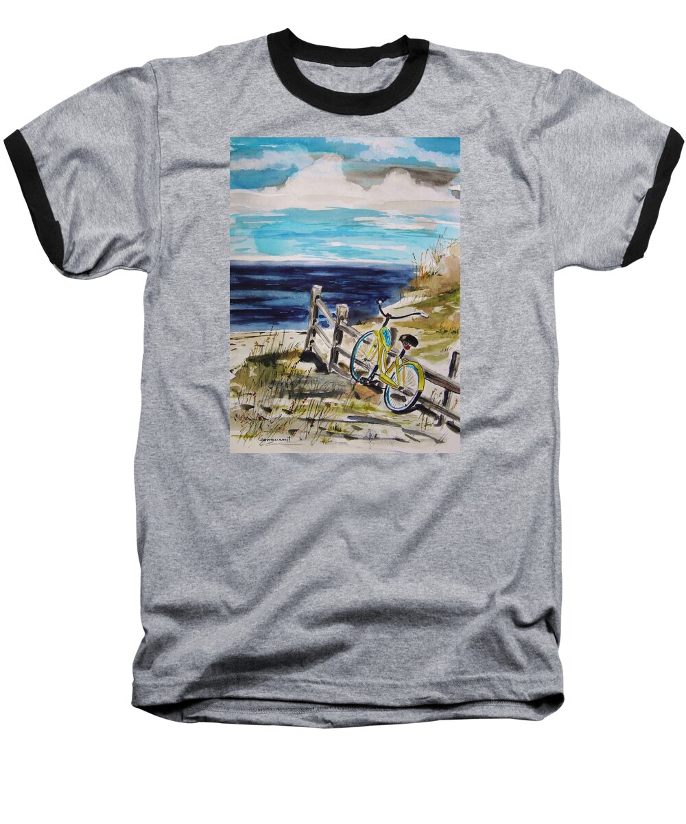 Beach Cruiser Baseball T-Shirt featuring the painting Beach Cruiser by John Williams