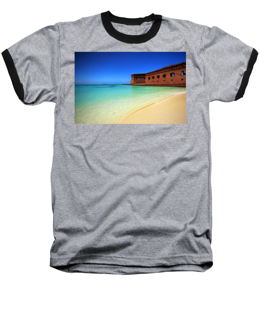 Fort Baseball T-Shirt featuring the photograph Beach Fort. by Evelyn Garcia
