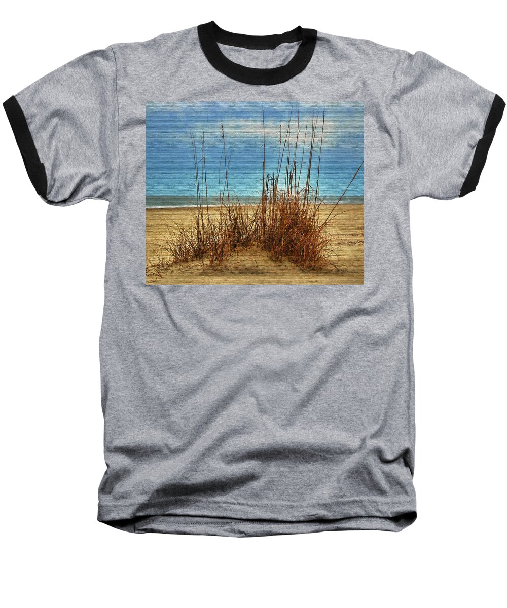 Art Prints Baseball T-Shirt featuring the photograph Beach View by Dave Bosse