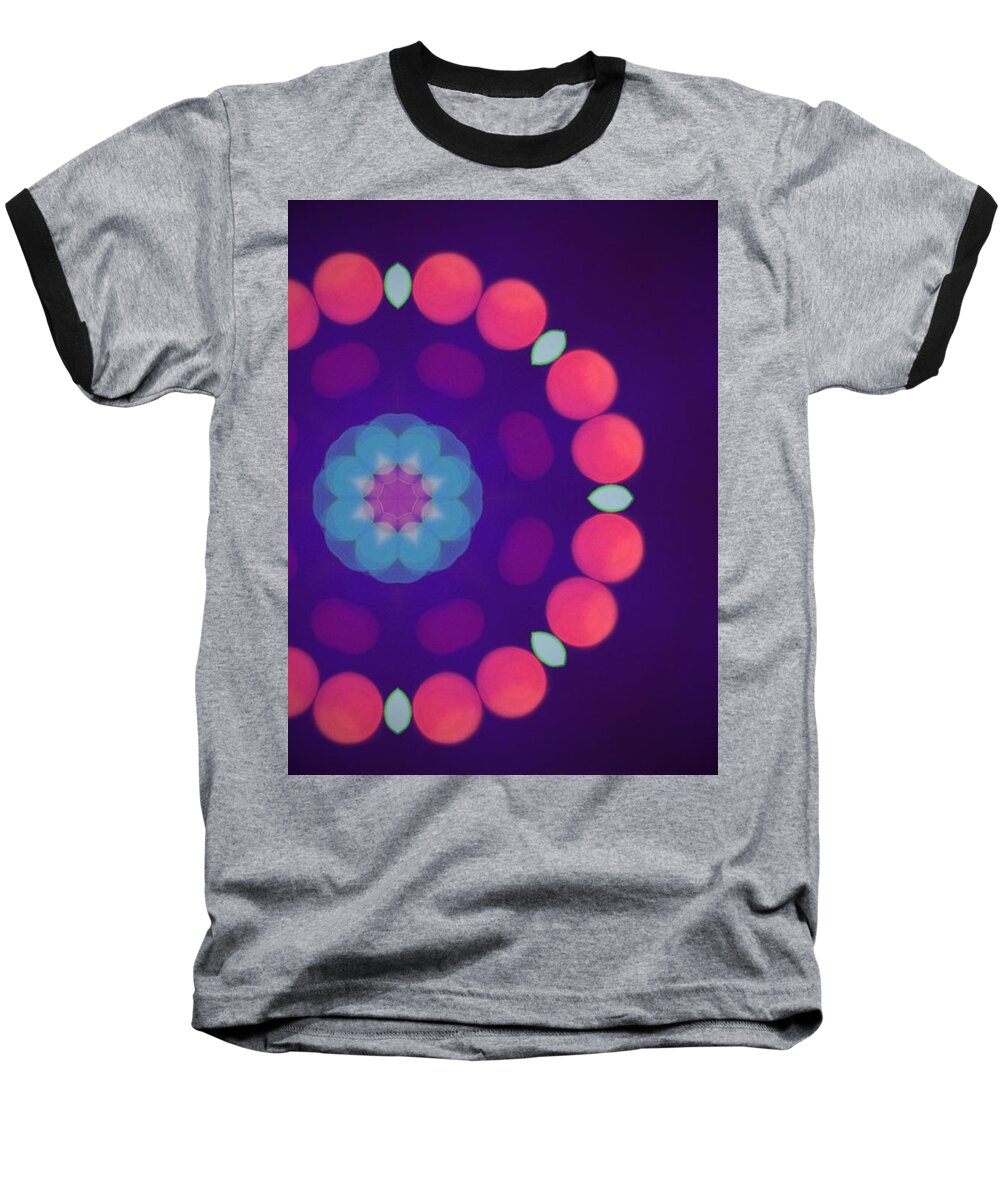 Flower Baseball T-Shirt featuring the digital art Bead Mandala by Itsonlythemoon -