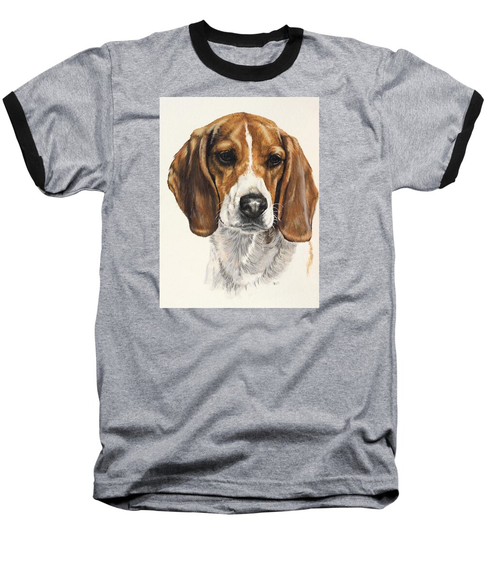 Dog Baseball T-Shirt featuring the painting Beagle in Watercolor by Barbara Keith