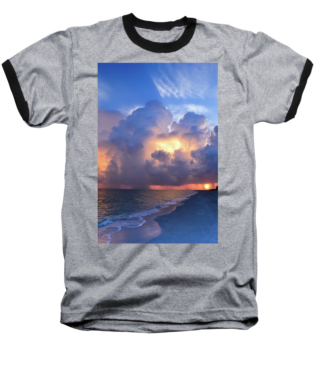 Sunset Baseball T-Shirt featuring the photograph Beauty in the Darkest Skies II by Melanie Moraga