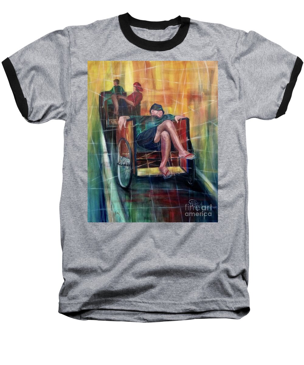 Asian Baseball T-Shirt featuring the painting Becek Web of Life by Csilla Florida