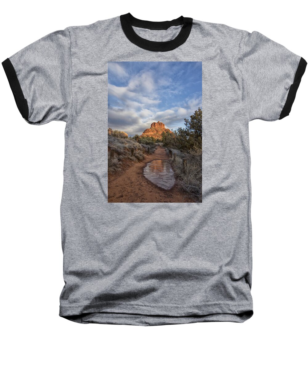 Bell Rock Baseball T-Shirt featuring the photograph Bell Rock Beckons by Tom Kelly