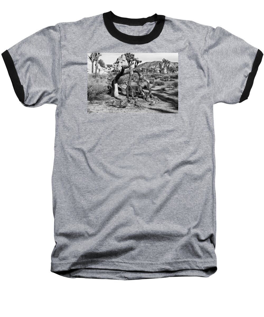 Joshua Tree Baseball T-Shirt featuring the photograph Bent Joshua by Sandra Selle Rodriguez