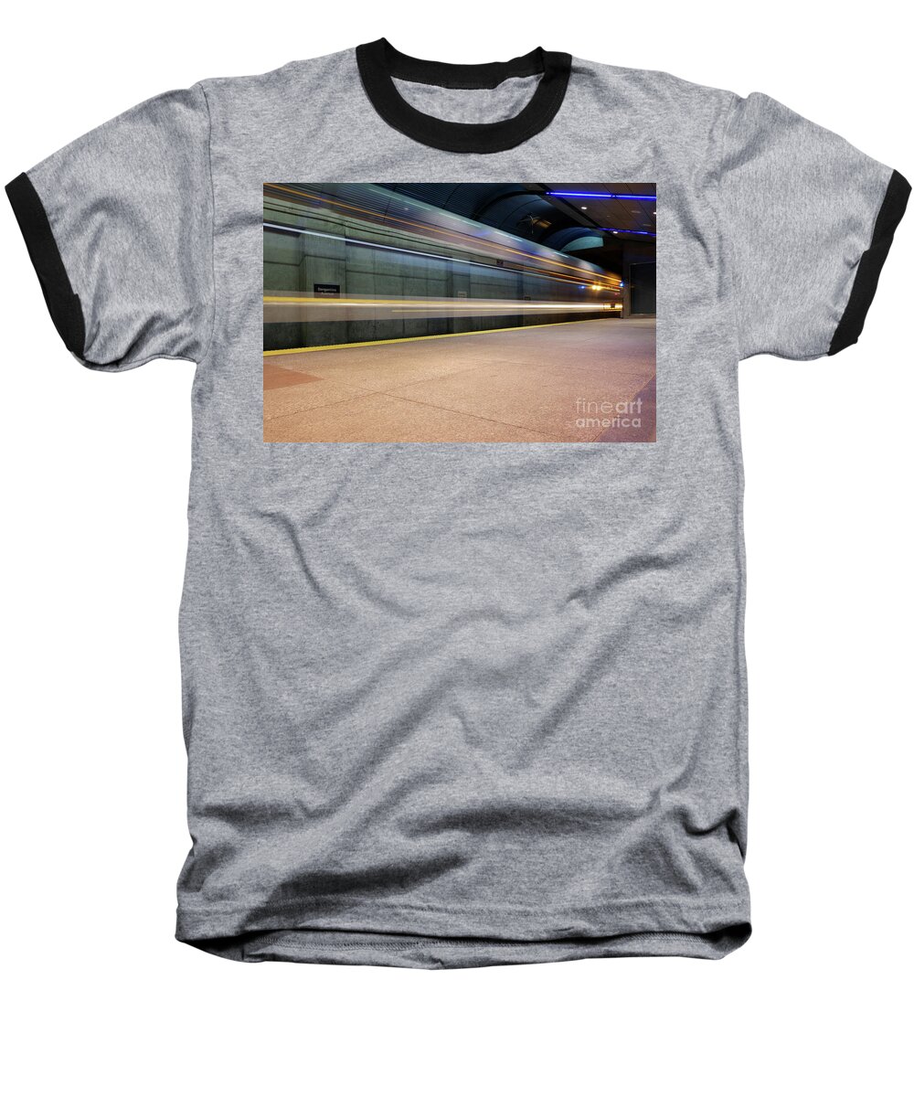 Train Baseball T-Shirt featuring the photograph Bergenline by Len Tauro
