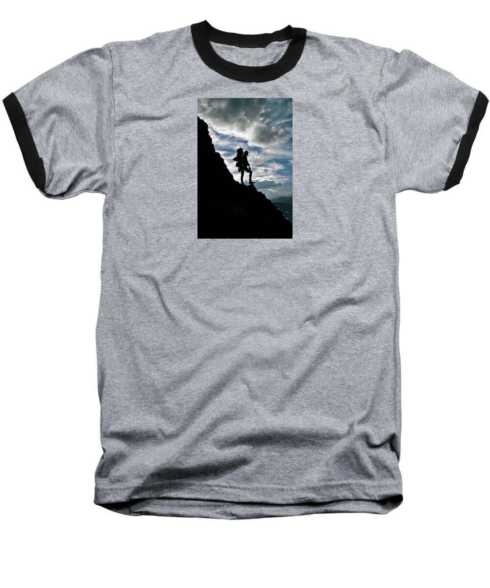 The Walkers Baseball T-Shirt featuring the photograph Best Foot Forward by The Walkers