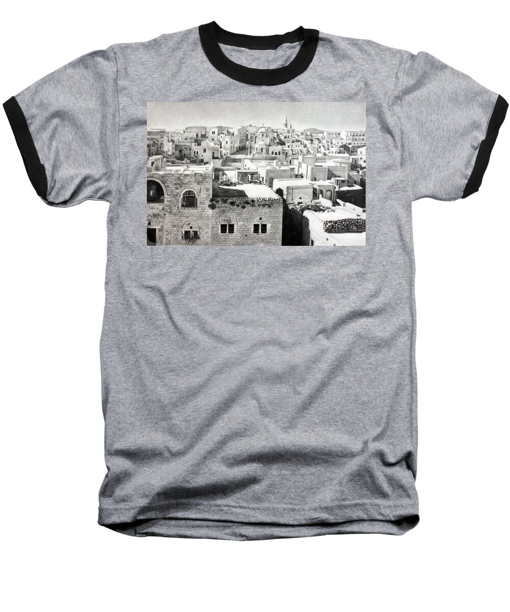 Bethlehem Baseball T-Shirt featuring the photograph Bethlehem Old Town by Munir Alawi