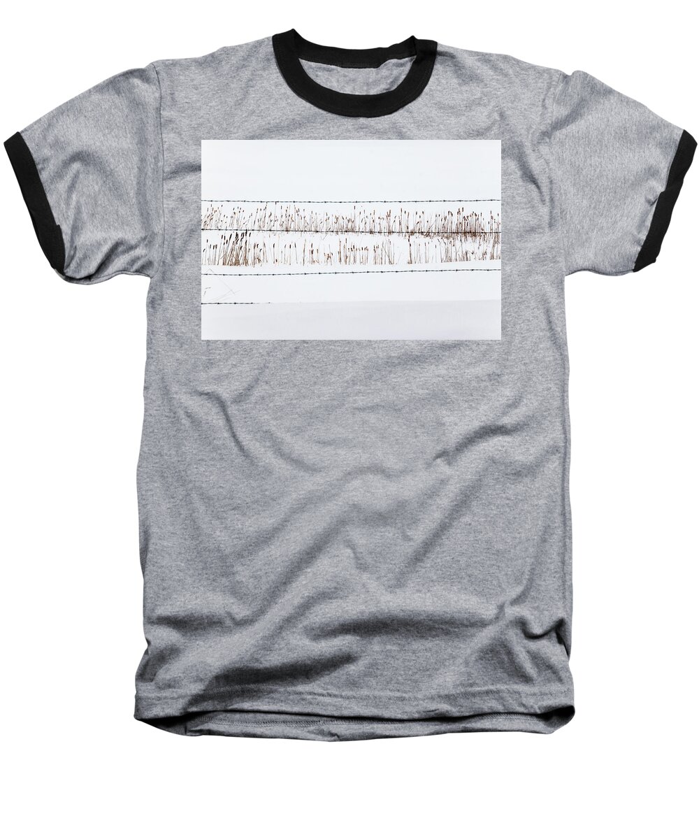 Cattails Baseball T-Shirt featuring the photograph Between the Lines - by Julie Weber