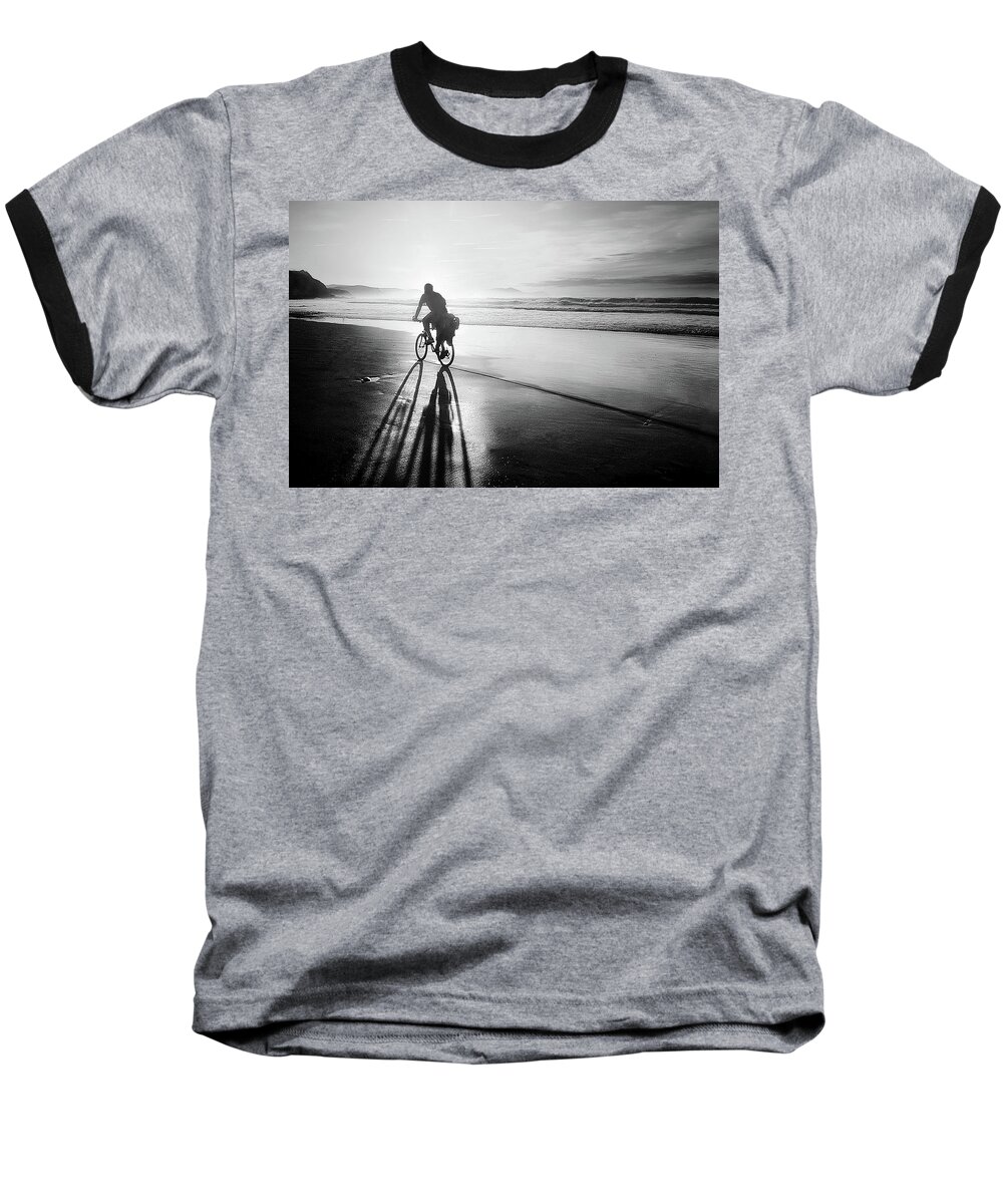 Person Baseball T-Shirt featuring the photograph Bicycles Are for the Summer by Mikel Martinez de Osaba