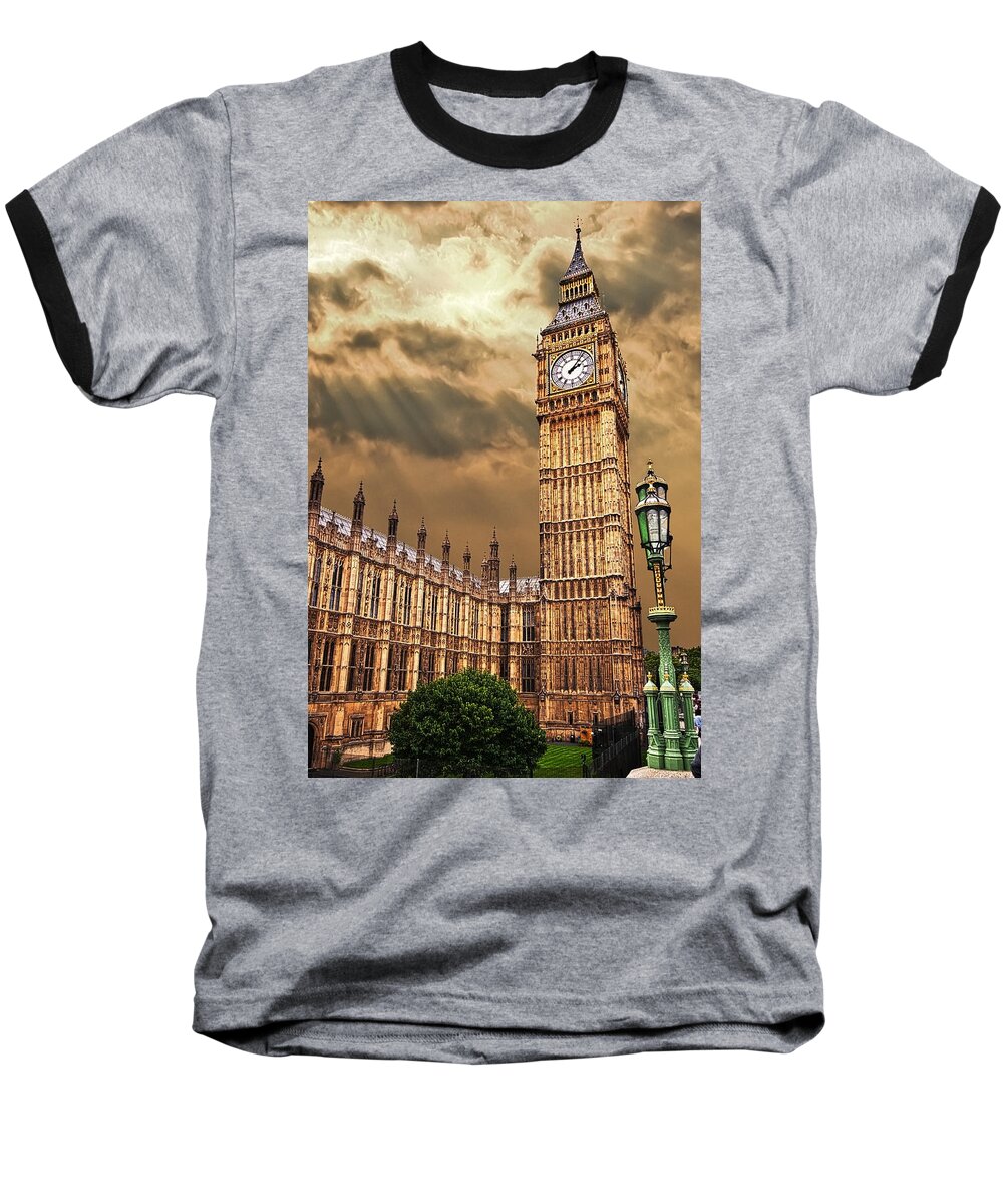 Big Ben Baseball T-Shirt featuring the photograph Big Ben's House by Meirion Matthias