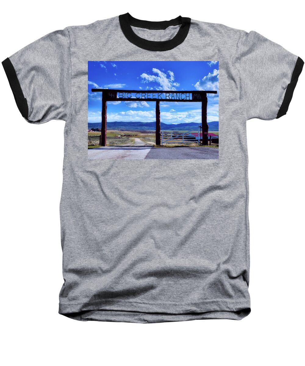 Big Creek Ranch Baseball T-Shirt featuring the photograph Big Creek Ranch by Mountain Dreams