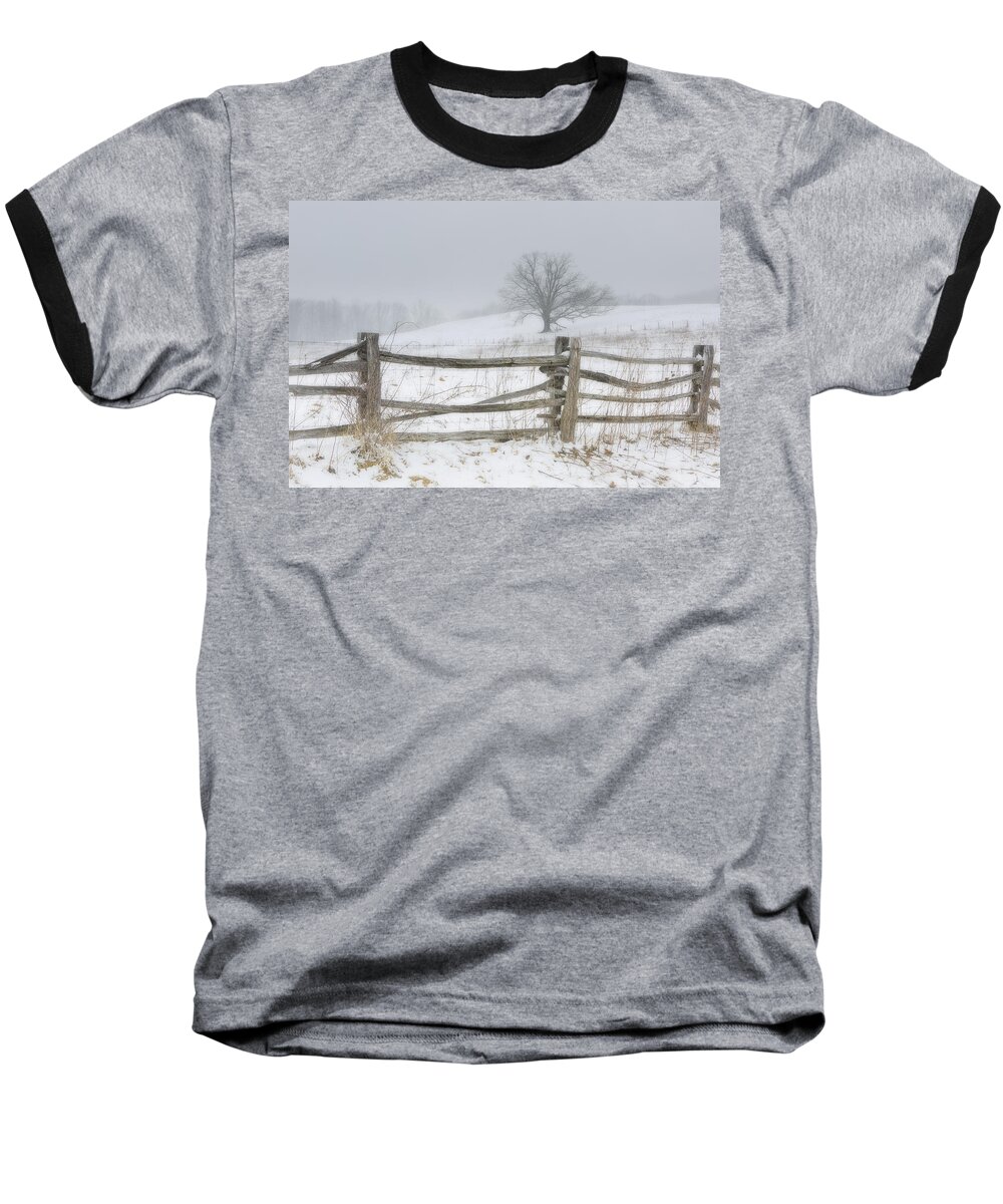 Landscape Baseball T-Shirt featuring the photograph Big Oak Tree by Ken Barrett