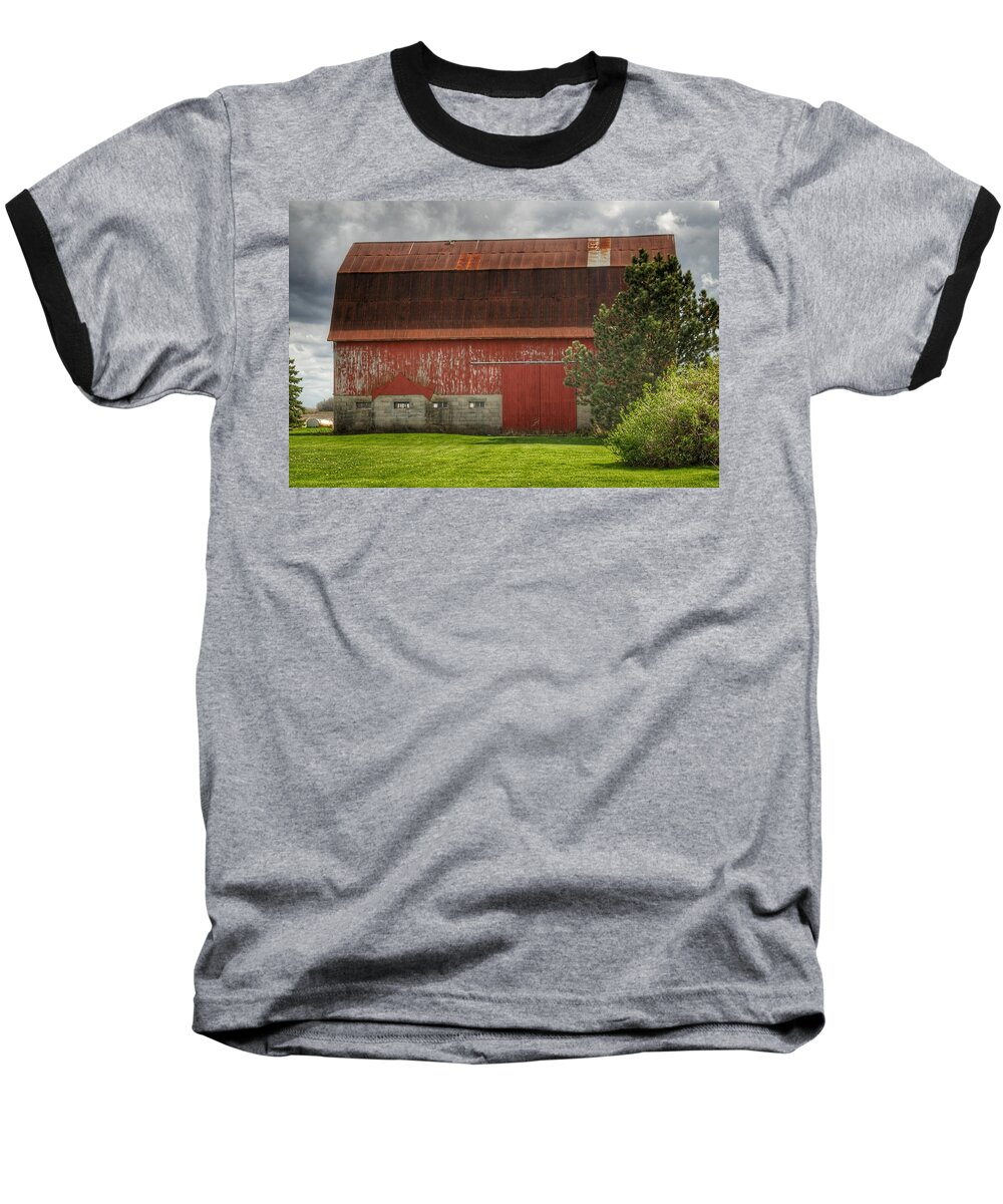 Barn Baseball T-Shirt featuring the photograph 0005 - Big Red IV by Sheryl L Sutter