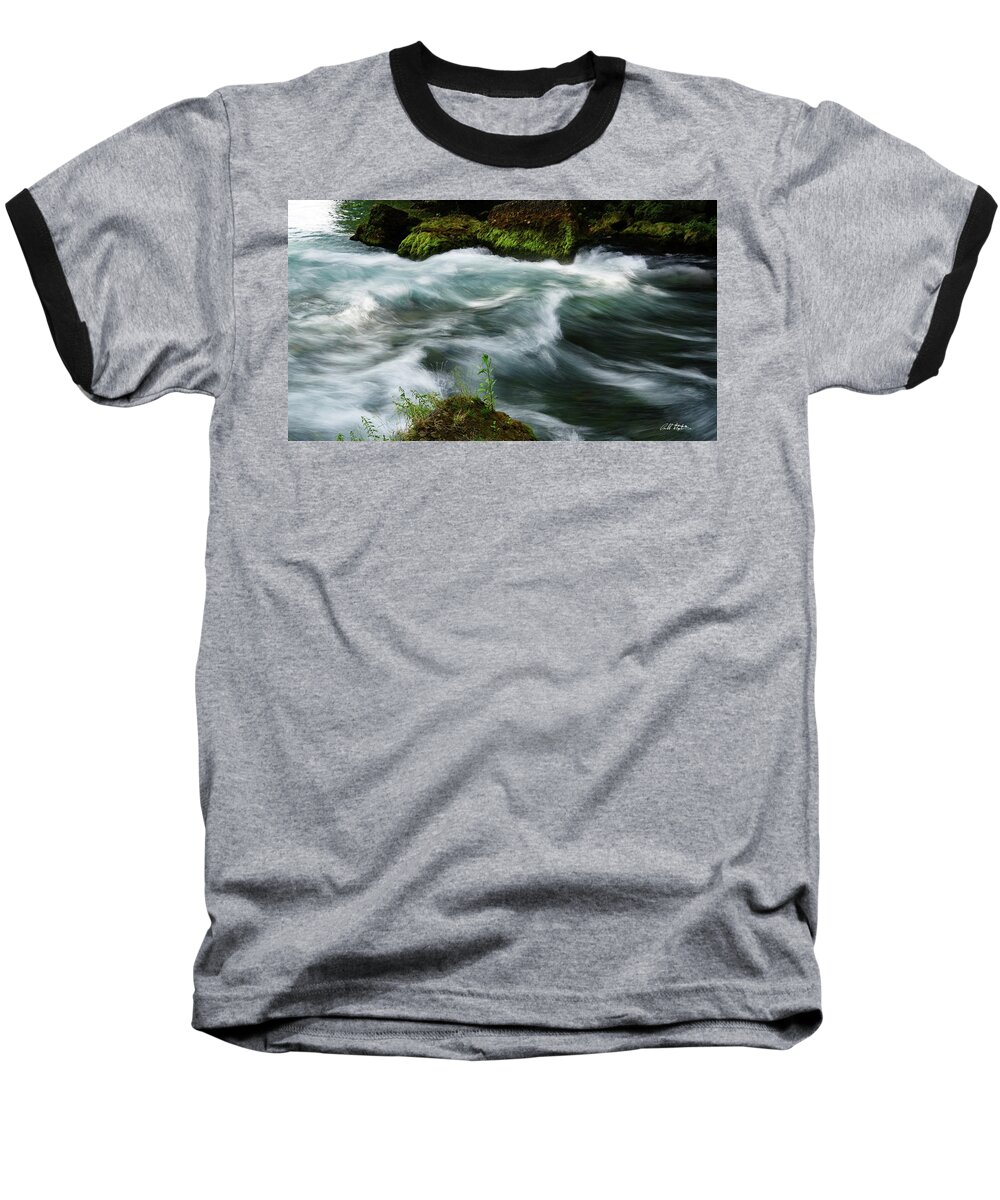 Waterfall Baseball T-Shirt featuring the photograph Big Springs 2 by Bill Stephens