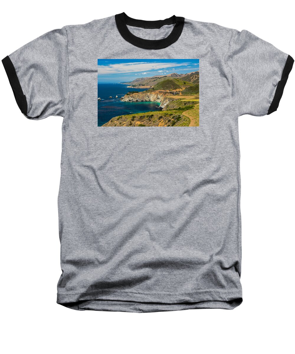 Summer Baseball T-Shirt featuring the photograph Big Sur by Jonas Wehbrink