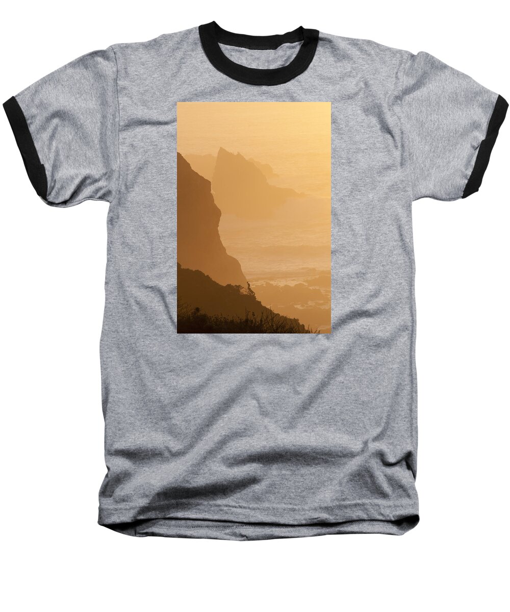 Water Baseball T-Shirt featuring the photograph Big Sur sunset by Brian Green