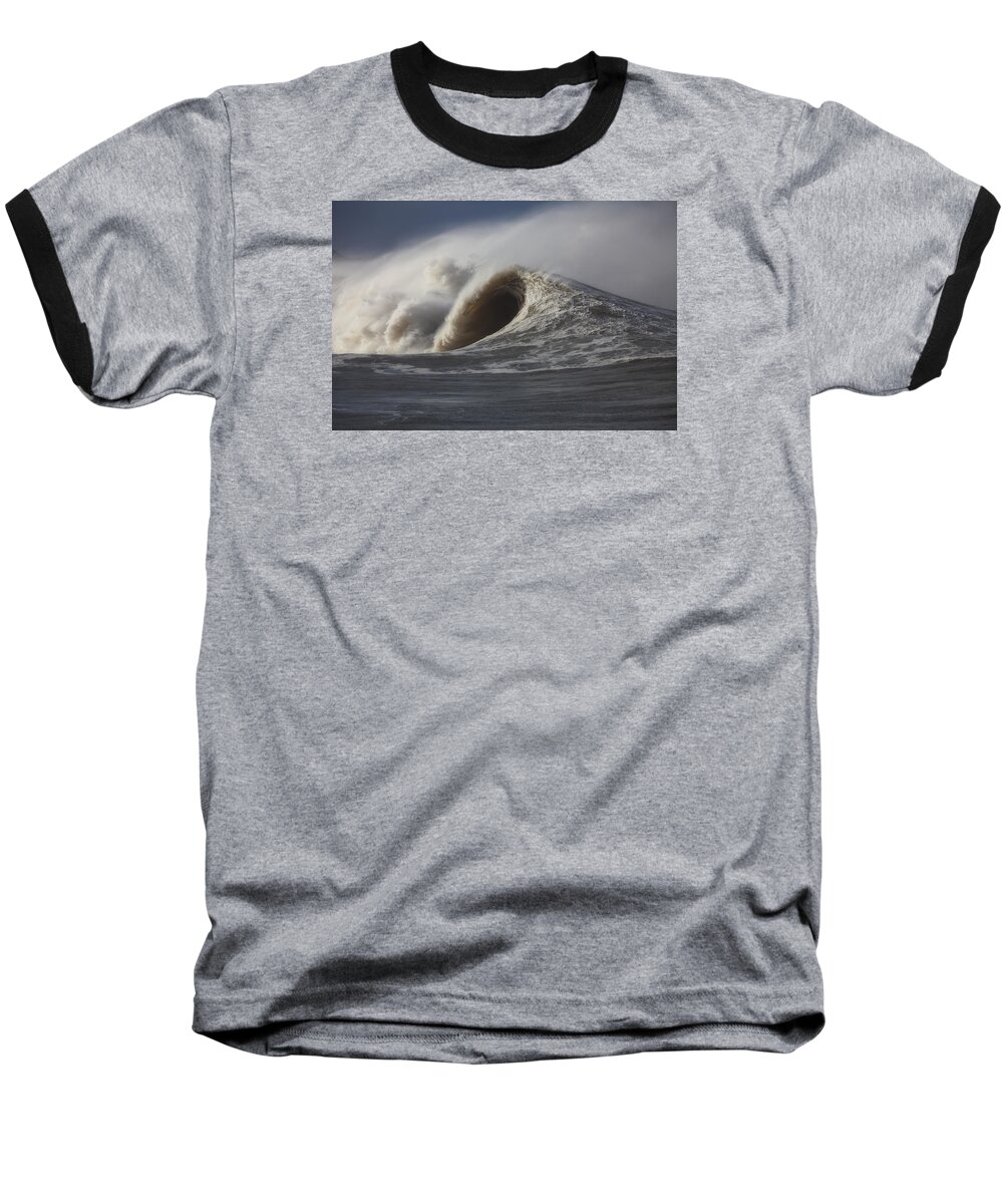 Waves Baseball T-Shirt featuring the photograph Big Waves #2 by Mark Alder