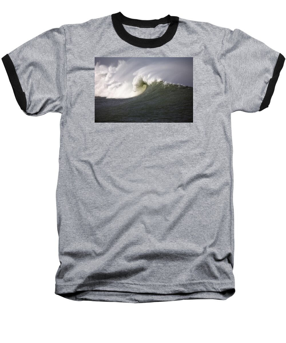 Waves Baseball T-Shirt featuring the photograph Big Waves #3 by Mark Alder